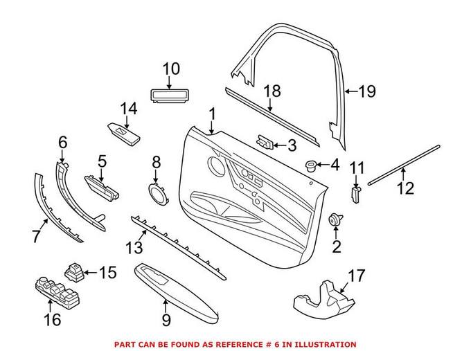 BMW Interior Door Pull Handle = Front Driver Side 51417279311